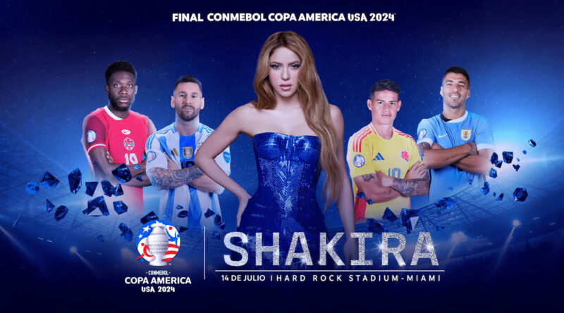 La superestrella global Shakira se presentará en la final de la CONMEBOL Copa América USA 2024™